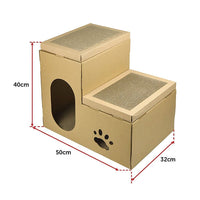 Cat Cardboard House Tree Tower Condo Scratcher Pet Post Pad Mat Furniture Pet Care Kings Warehouse 