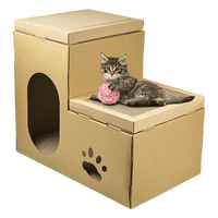 Cat Cardboard House Tree Tower Condo Scratcher Pet Post Pad Mat Furniture Pet Care Kings Warehouse 