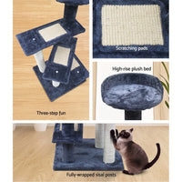 Cat Tree 100cm Scratching Post Scratcher Tower Wood Condo House Trees Bed Pet Care Kings Warehouse 