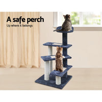 Cat Tree 100cm Scratching Post Scratcher Tower Wood Condo House Trees Bed Pet Care Kings Warehouse 