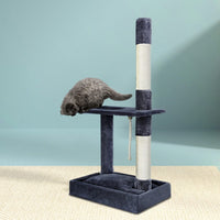 Cat Tree 102cm Scratching Post Tower Scratcher Condo House Board Grey Pet Care Kings Warehouse 