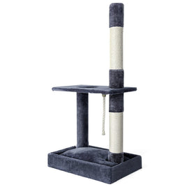 Cat Tree 102cm Scratching Post Tower Scratcher Condo House Board Grey Pet Care Kings Warehouse