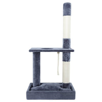 Cat Tree 102cm Scratching Post Tower Scratcher Condo House Board Grey Pet Care Kings Warehouse 