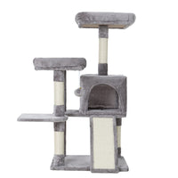 Cat Tree 103cm Tower Scratching Post Scratcher Wood Condo House Trees Grey Pet Care Kings Warehouse 