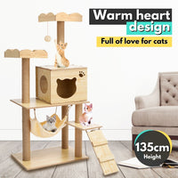 Cat Tree (120cm / 135cm Wood) Mid Season Sale Kings Warehouse 