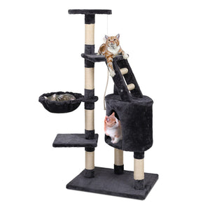 Cat Tree 120cm Tower Scratching Post Scratcher Wood Condo House Bed Toys Pet Care Kings Warehouse 