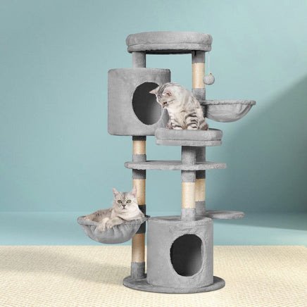 Cat Tree 123cm Tower Scratching Post Scratcher Wood Condo House Bed Toys Pet Care Kings Warehouse 