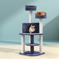 Cat Tree 126cm Tower Scratching Post Scratcher Condo Trees House Grey Pet Care Kings Warehouse 