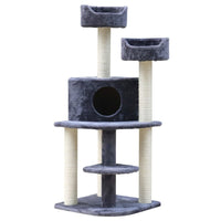 Cat Tree 126cm Tower Scratching Post Scratcher Condo Trees House Grey Pet Care Kings Warehouse 