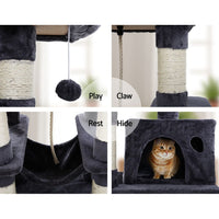 Cat Tree 145cm Tower Scratching Post Scratcher Wood Condo House Large Bed Pet Care Kings Warehouse 