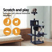 Cat Tree 151cm Tower Scratching Post Scratcher Wood Condo House Bed Trees Pet Care Kings Warehouse 