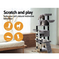 Cat Tree 161cm Tower Scratching Post Scratcher Wood Condo House Play Bed Pet Care Kings Warehouse 