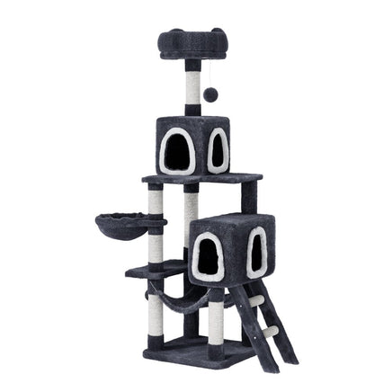 Cat Tree 168cm Tower Scratching Post Scratcher Condo House Hanging Toy Bed Pet Care Kings Warehouse 