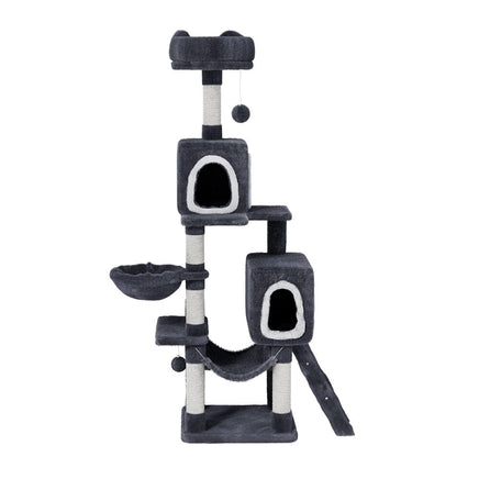 Cat Tree 168cm Tower Scratching Post Scratcher Condo House Hanging Toy Bed Pet Care Kings Warehouse 