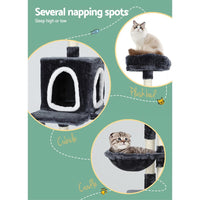 Cat Tree 168cm Tower Scratching Post Scratcher Condo House Hanging Toy Bed Pet Care Kings Warehouse 