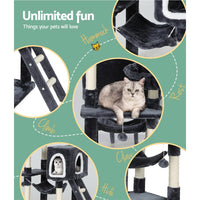 Cat Tree 168cm Tower Scratching Post Scratcher Condo House Hanging Toy Bed Pet Care Kings Warehouse 