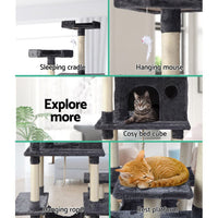 Cat Tree 184cm Tower Scratching Post Scratcher Wood Trees Condo Bed House Pet Care Kings Warehouse 