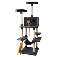 Cat Tree 184cm Tower Scratching Post Scratcher Wood Trees Condo Bed House Pet Care Kings Warehouse 