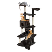 Cat Tree 193cm Tower Scratching Post Scratcher Condo House Trees Grey