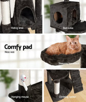 Cat Tree 193cm Tower Scratching Post Scratcher Condo House Trees Grey Pet Care Kings Warehouse 