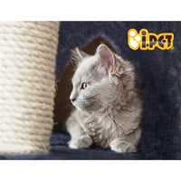 Cat Tree 244cm Tower Scratching Post Scratcher Trees Condo House Grey Pet Care Kings Warehouse 