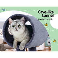 Cat Tree 53cm Scratching Post Tower Scratcher Wood Condo House Trees Grey Pet Care Kings Warehouse 