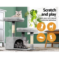 Cat Tree 69cm Scratching Post Tower Scratcher Wood Condo House Bed Trees Pet Care Kings Warehouse 