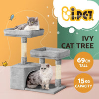 Cat Tree 69cm Scratching Post Tower Scratcher Wood Condo House Bed Trees Pet Care Kings Warehouse 