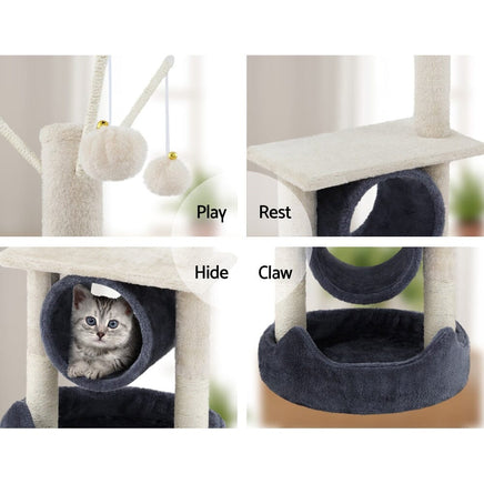 Cat Tree 76cm Scratching Post Tower Scratcher Condo House Hanging toys Pet Care Kings Warehouse 