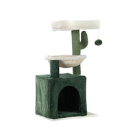 Cat Tree 78cm Scratching Post Tower Scratcher Wood Condo House Bed Toys Green Pet Care Kings Warehouse 