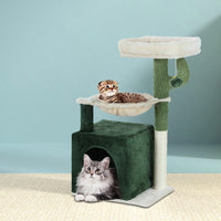 Cat Tree 78cm Scratching Post Tower Scratcher Wood Condo House Bed Toys Green Pet Care Kings Warehouse 