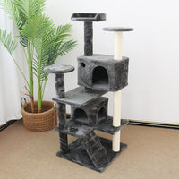 CATIO Chipboard Flannel Cat Scratching Tree - Abstract Deluxe 50x50x127cm Kings Warehouse 