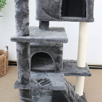 CATIO Chipboard Flannel Cat Scratching Tree - Abstract Deluxe 50x50x127cm Kings Warehouse 