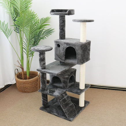 CATIO Chipboard Flannel Cat Scratching Tree - Abstract Deluxe 50x50x127cm Pet Care Kings Warehouse 
