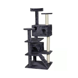 CATIO Chipboard Flannel Cat Scratching Tree - Abstract Deluxe 50x50x127cm Pet Care Kings Warehouse 
