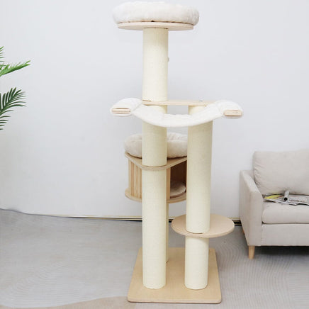 CATIO VINTAGE Solid Wood Cat Climbing Tree Post Scratcher 176cm Pet Care Kings Warehouse 