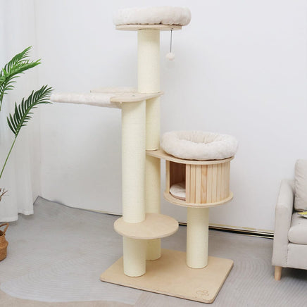 CATIO VINTAGE Solid Wood Cat Climbing Tree Post Scratcher 176cm Pet Care Kings Warehouse 