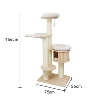 CATIO VINTAGE Solid Wood Cat Climbing Tree Post Scratcher 176cm Pet Care Kings Warehouse 