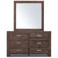 Catmint Dresser Mirror Vanity Dressing Table Solid Pine Wood Frame - Grey Stone Kings Warehouse 