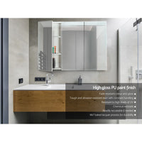 Cefito Bathroom Mirror Cabinet 1200x720mm White Furniture Kings Warehouse 