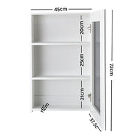 Cefito Bathroom Mirror Cabinet 450x720mm White Furniture Kings Warehouse 