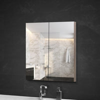 Cefito Bathroom Mirror Cabinet 600x720mm Oak Furniture Kings Warehouse 