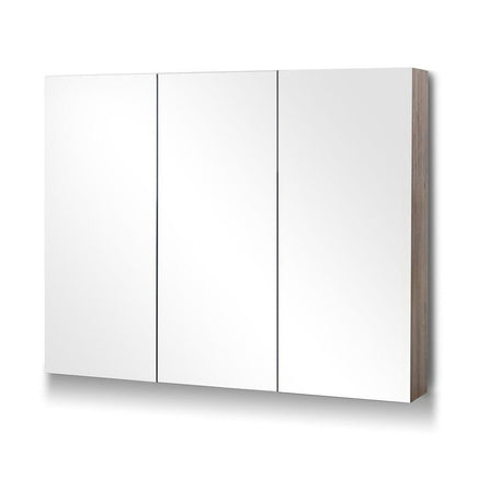 Cefito Bathroom Mirror Cabinet 900x720mm Oak Furniture Kings Warehouse 