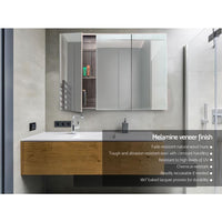 Cefito Bathroom Mirror Cabinet 900x720mm Oak Furniture Kings Warehouse 