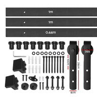 Cefito Sliding Barn Door Hardware Track Set 2.44m Home & Garden Kings Warehouse 