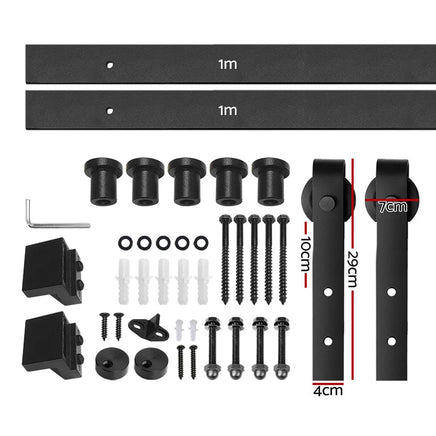 Cefito Sliding Barn Door Hardware Track Set 2m Home & Garden Kings Warehouse 