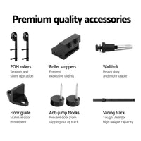 Cefito Sliding Barn Door Hardware Track Set 2m Home & Garden Kings Warehouse 