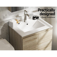 Cefito Vanity Unit 600mm with Basin Oak Furniture Kings Warehouse 