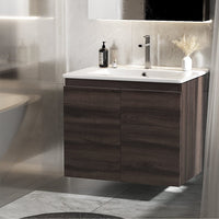 Cefito Vanity Unit 600mm with Basin Walnut Furniture Kings Warehouse 