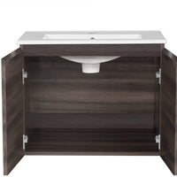 Cefito Vanity Unit 600mm with Basin Walnut Furniture Kings Warehouse 